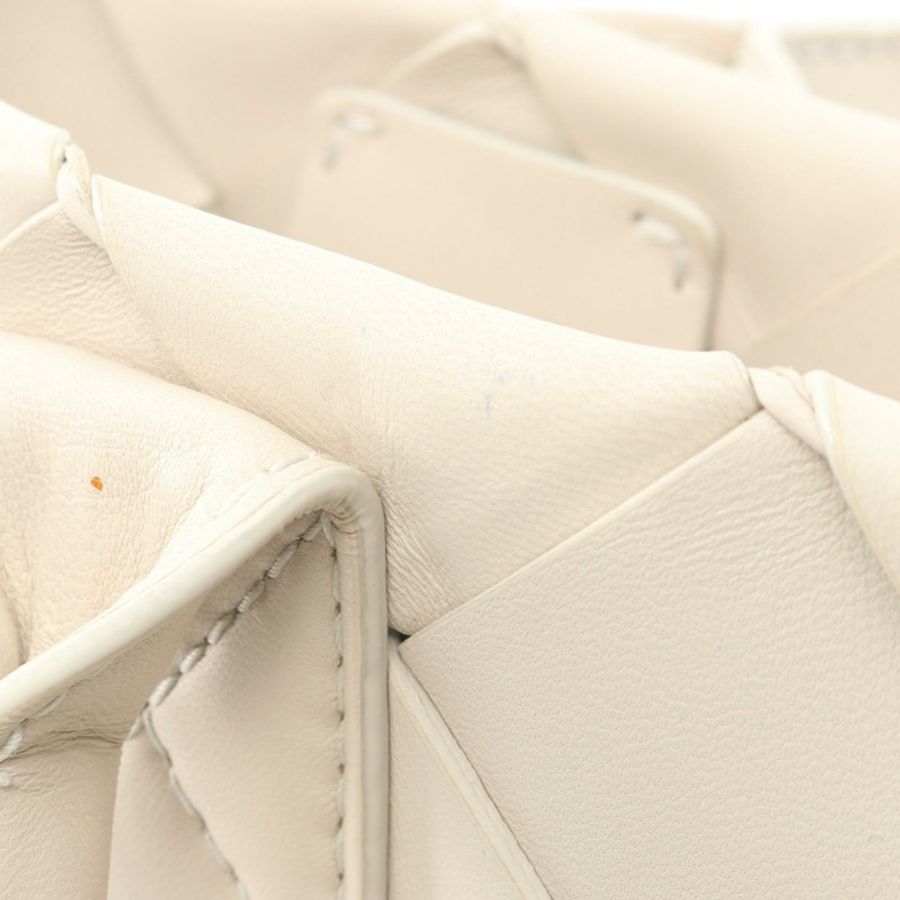 BOTTEGA VENETA Maxi Intrecciato 手提單肩斜背包 白色二手-7