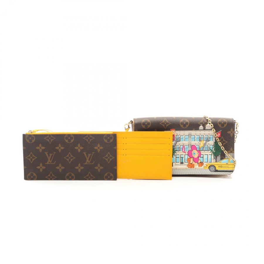 路易威登 Pochette Felicie 鏈條肩挎斜背包 M81762 帆布二手-4