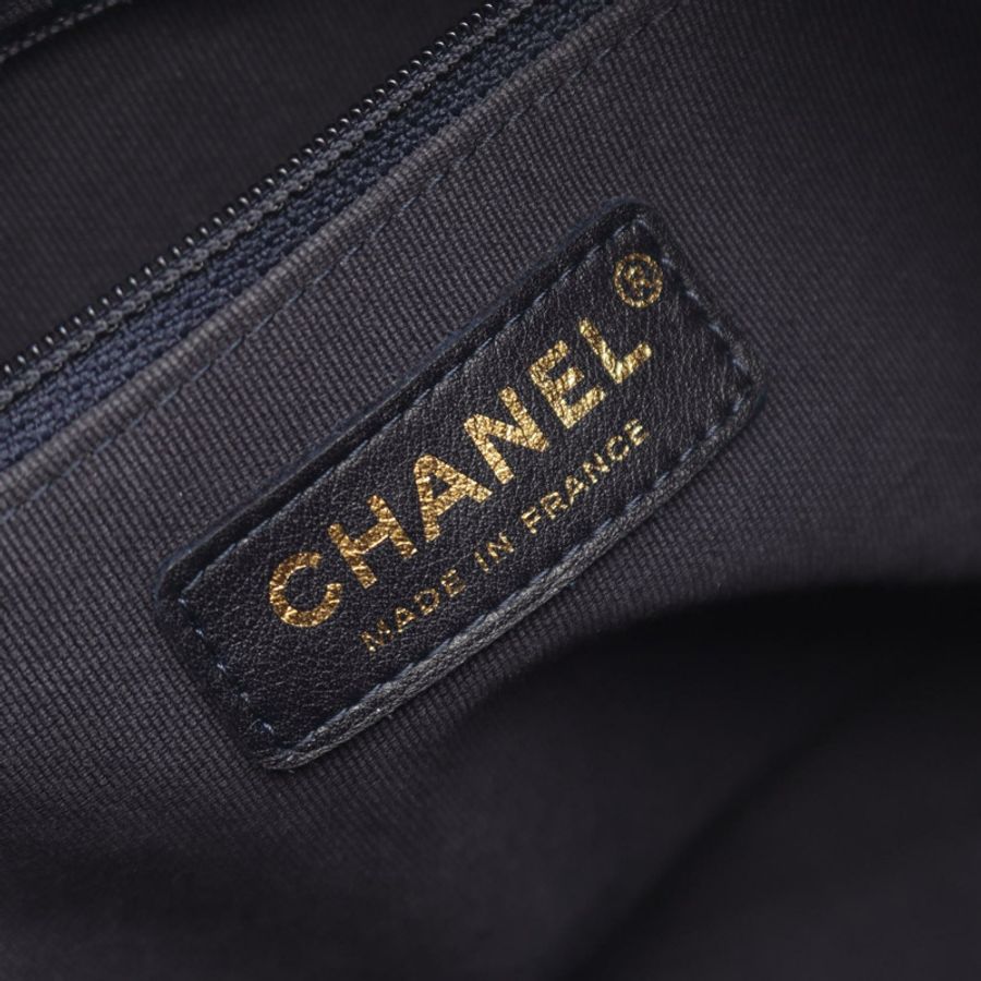 香奈兒 (CHANEL) 絎縫鏈條單背包 AS2910 羊皮海軍藍 二手 金色五金 CC-3