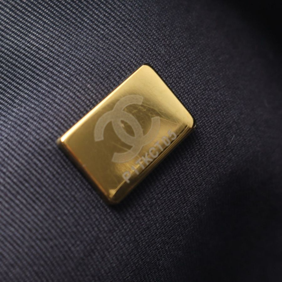 香奈兒 (CHANEL) 絎縫鏈條單背包 AS2910 羊皮海軍藍 二手 金色五金 CC-4