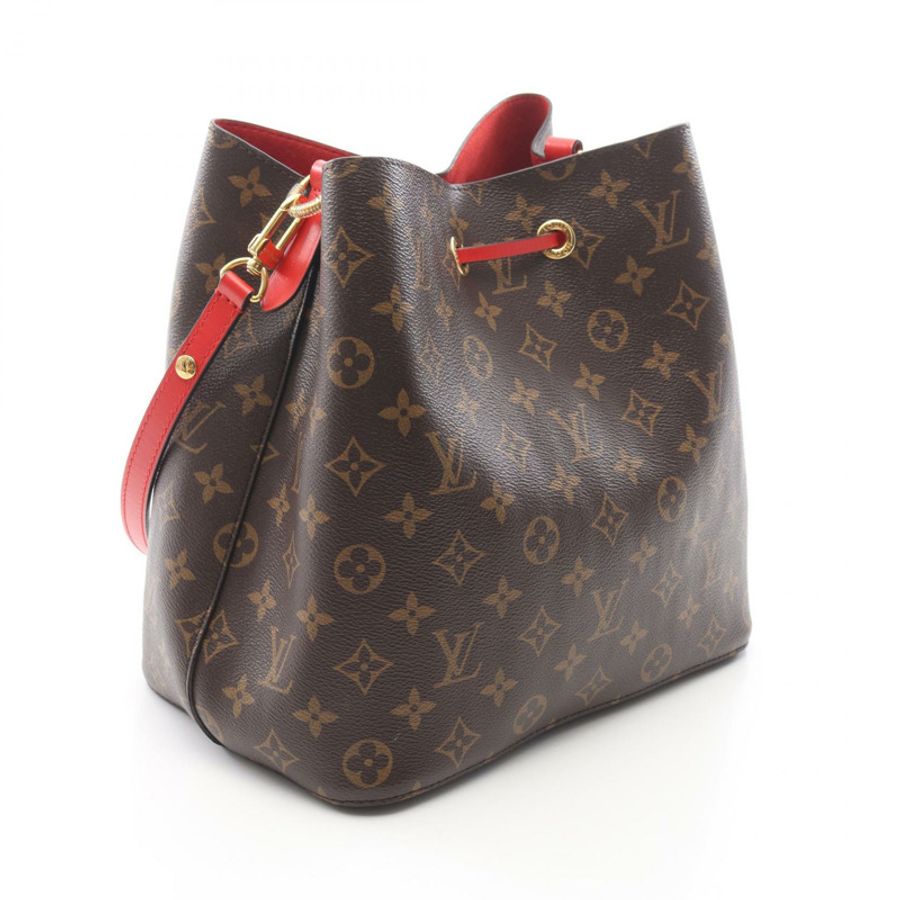 路易威登 Neonoe 斜背包 M44021 Monogram 皮革 Coquelicot-1