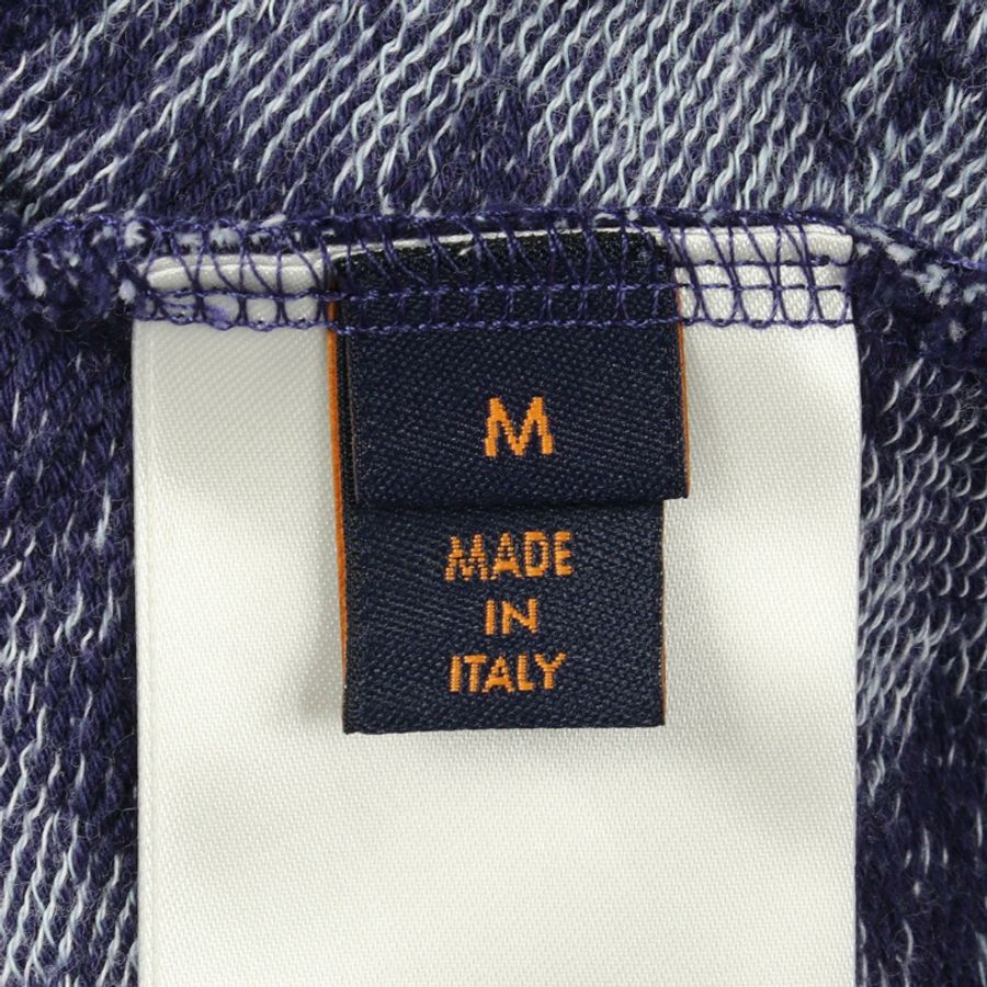 路易威登 Monogram Bandana 短袖連帽衫 #M 棉質海軍藍 二手 M 碼-4