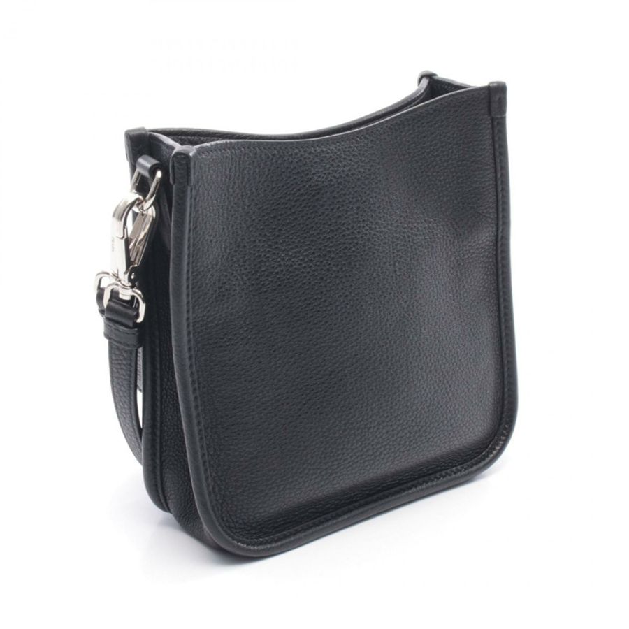 PRADA VIT.DAINO SOFT 斜背包 1BH191 皮革帆布 黑色 二手-1