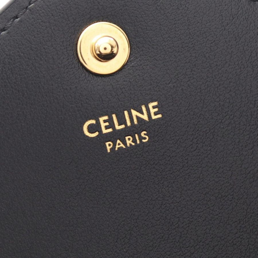 CELINE 信封式單肩包 10P663DPV38NO 黑色皮革 全新 女士-3