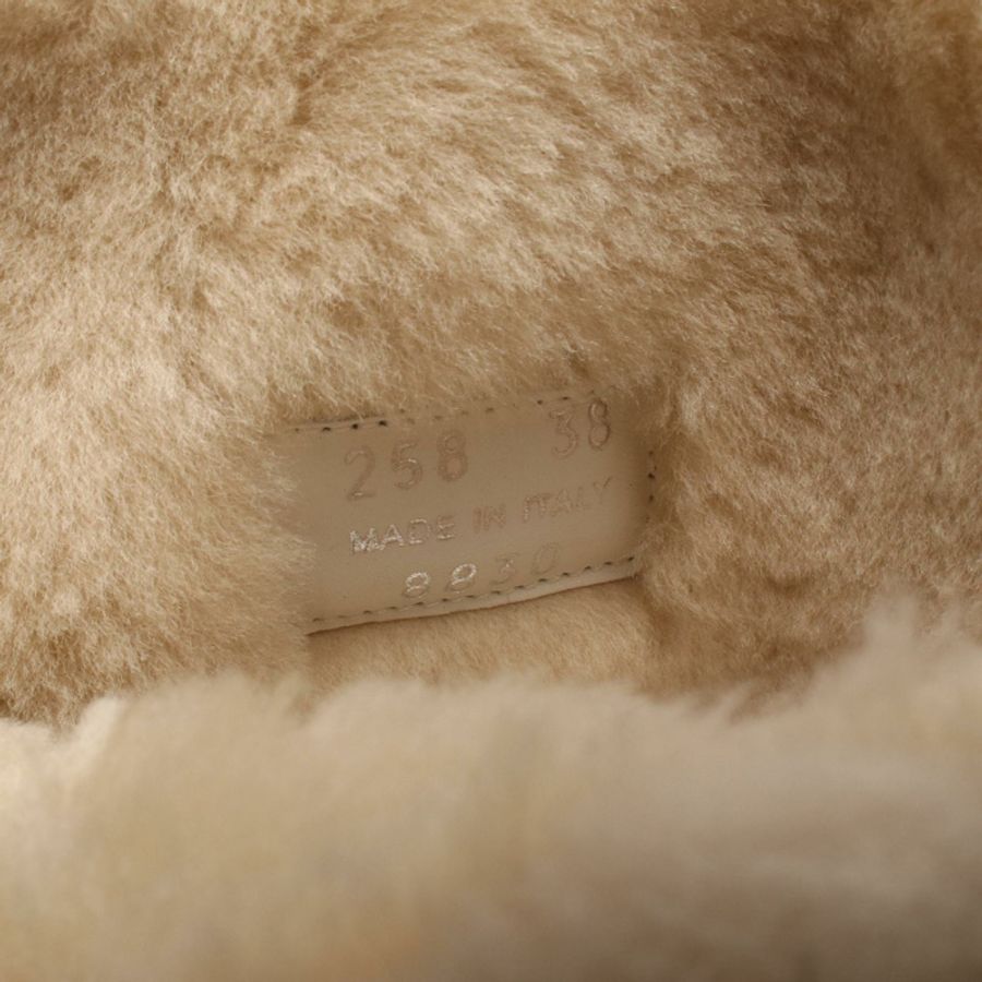 PRADA 女款短靴 1U258N 剪絨米色 #38 二手-4