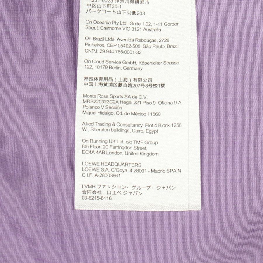 LOEWE LOEWE × 短版派克大衣 其他夾克 1UF1052017A 棉/聚酯纖維 紫色 二手 男士-3