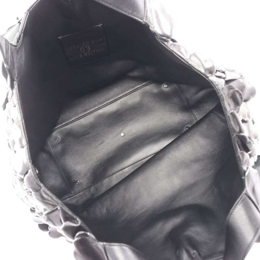 Valentino Ro Atelier Bag 03 Rose Edition 手提包,黑色皮革,二手女款-2