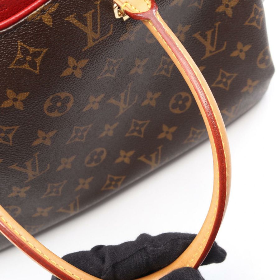 路易威登 Pallas 單肩手提包 M41175 Monogram 皮革 櫻桃紅 二手-8