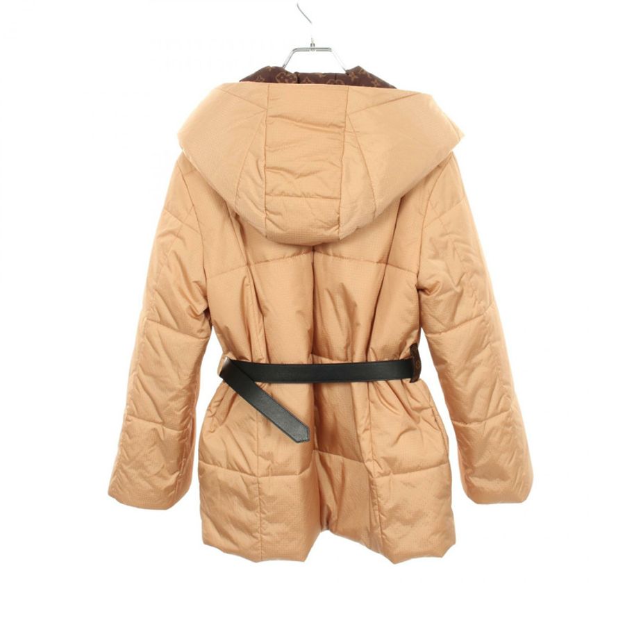 路易威登 Monogram 連帽絎縫夾克 其他夾克 RW222W E54 FNOW29 尼龍 米色 二手 女款-1