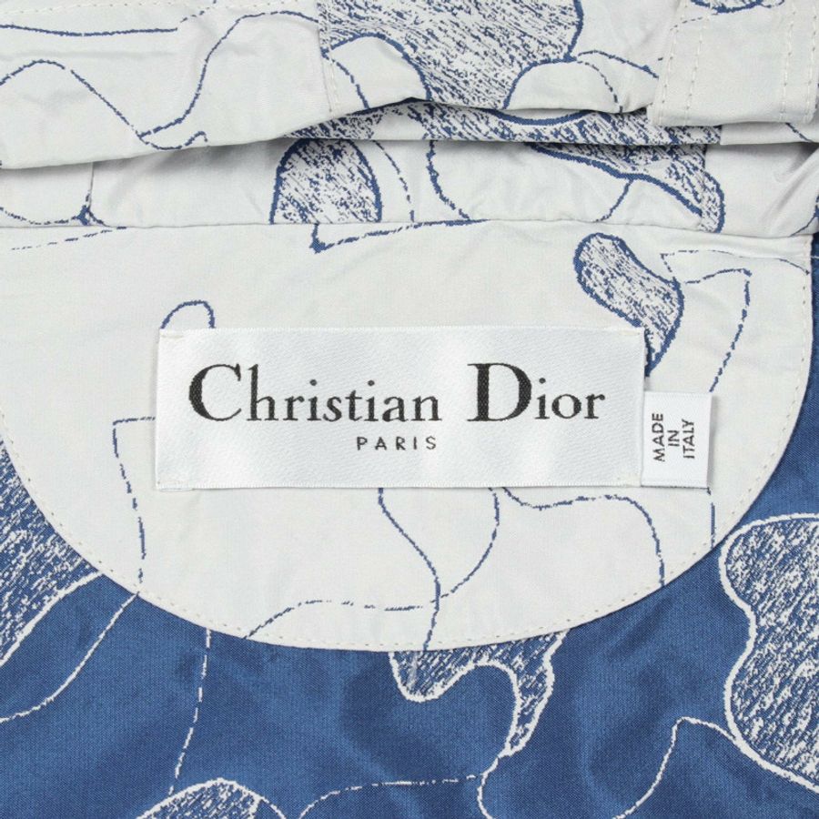 Dior Around the World 連帽風衣,其他夾克,聚酯材質,灰色/海軍藍,二手男士款-2