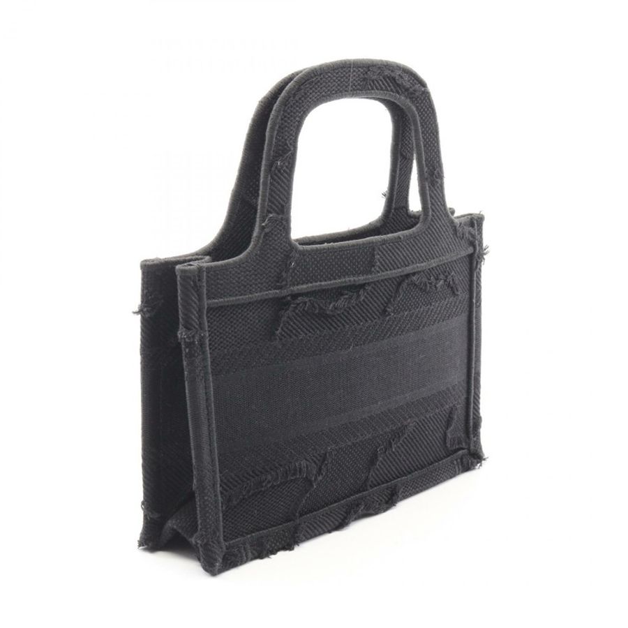 Christian Dior BOOK TOTE 迷你手提包 帆布 黑色 二手 女士 CD-1