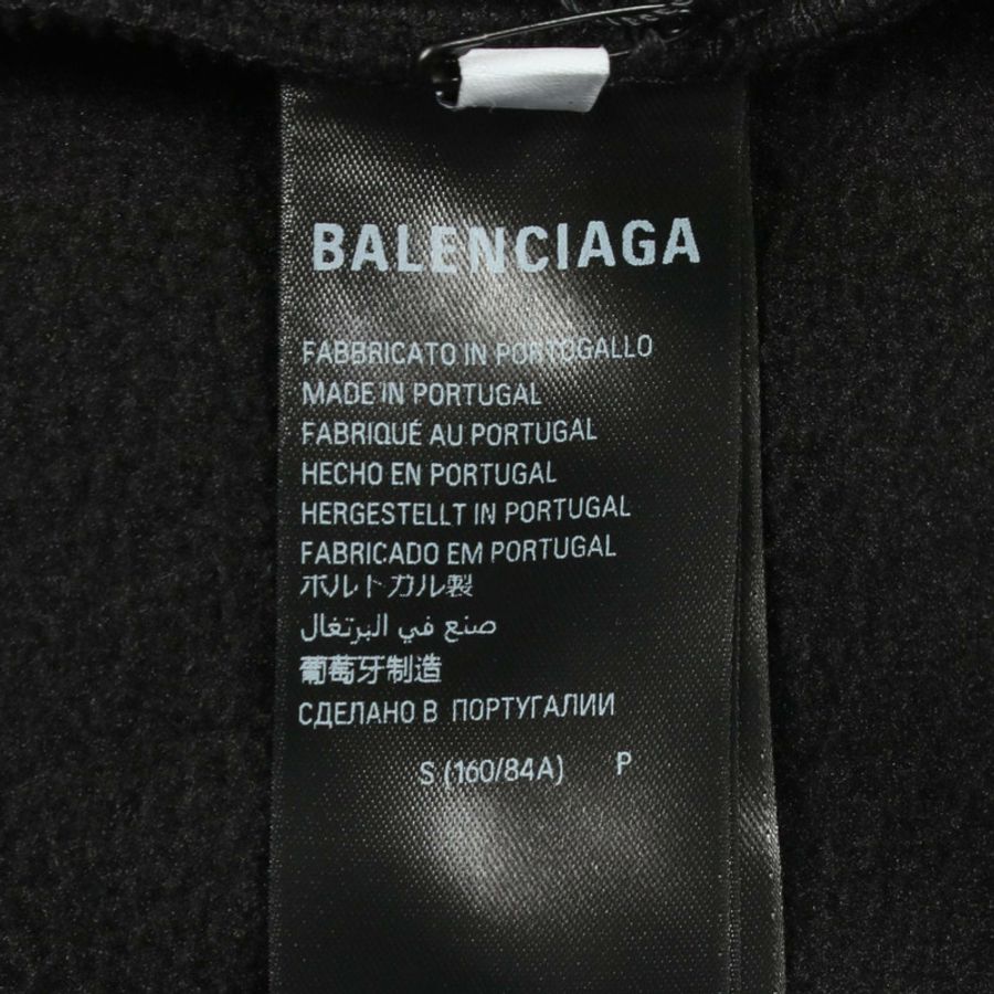 BALENCIAGA 連帽衫 821861 聚酯纖維 黑色 二手 男女通用-4