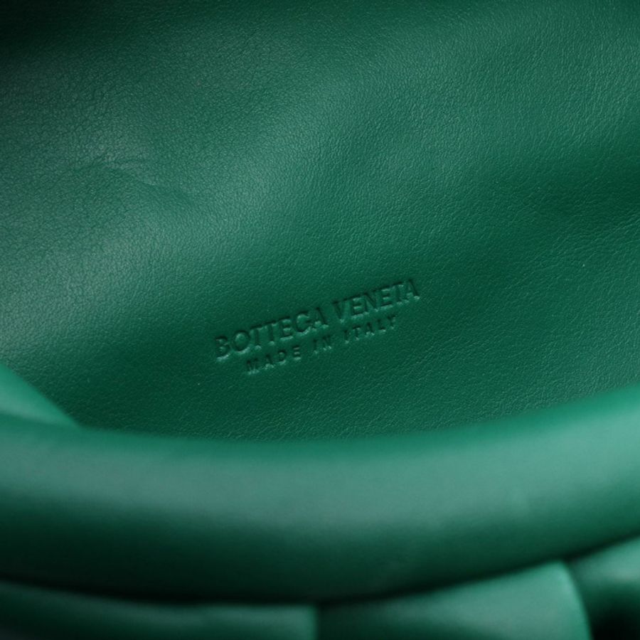 BOTTEGA VENETA 鏈條迷你腰包 651445 皮革 綠色 二手 SHW-3