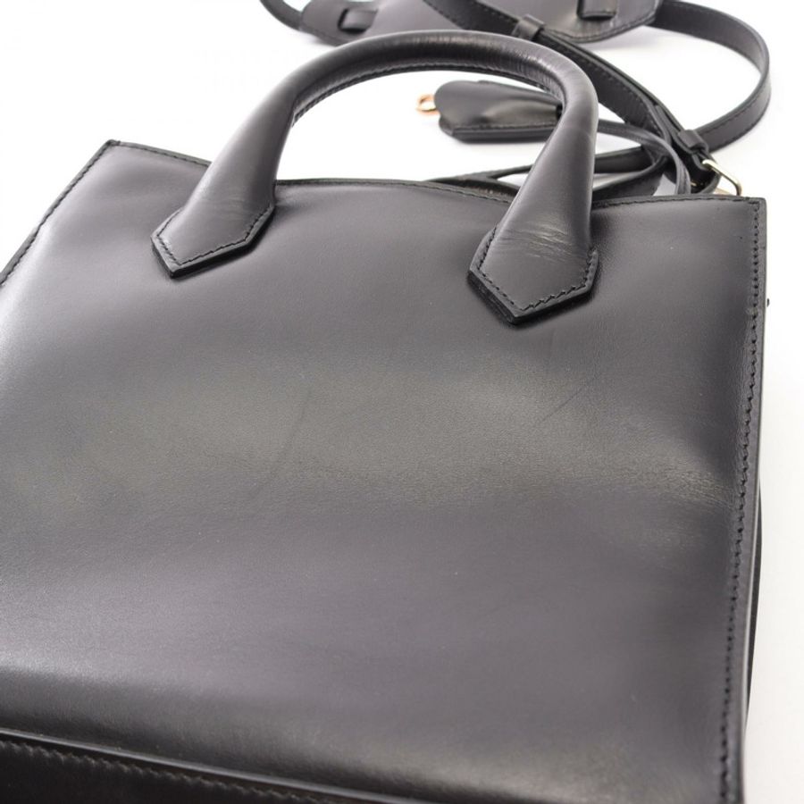 BALENCIAGA Padlock Mini All Afternoon 2WAY 手提包 319499 黑色皮革 二手 女士-9