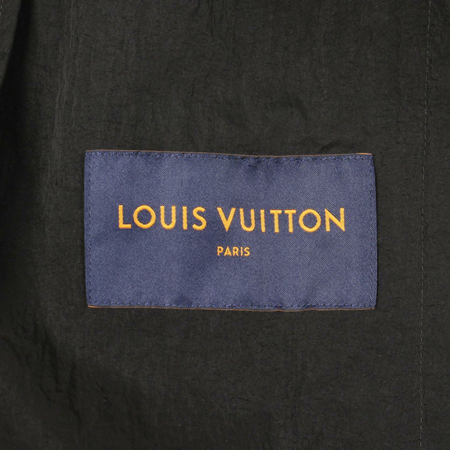 路易威登 (LOUIS VUITTON) 拼接連帽尼龍夾克,黑色、綠色、紫色,二手男士 #52-2