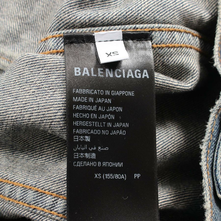 BALENCIAGA 牛仔夾克 773613 棉 海軍藍 二手 男女通用-5