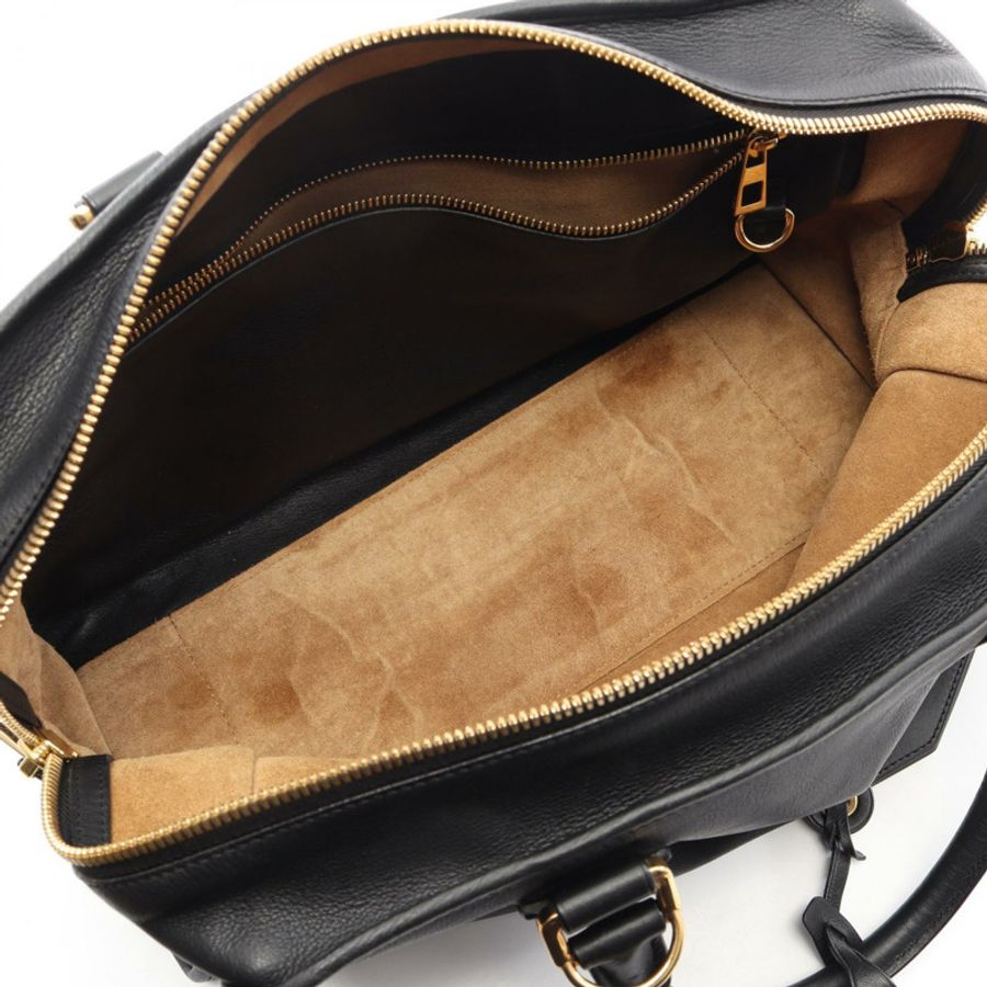 LOEWE Amazona 36 單肩斜背包 352.30.N22 黑色皮革 二手 女士-2