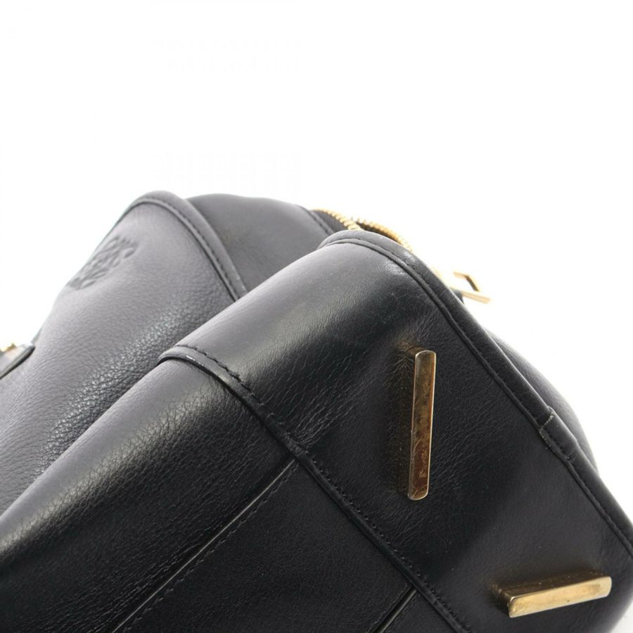 LOEWE Amazona 36 單肩斜背包 352.30.N22 黑色皮革 二手 女士-9
