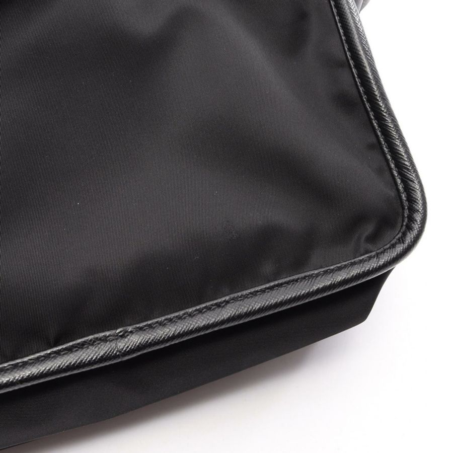 PRADA RE-NYLON TESSUTO+SAFFIANO 肩背包 2VD034 尼龍 Saffiano 皮革 黑色 二手 男士-6
