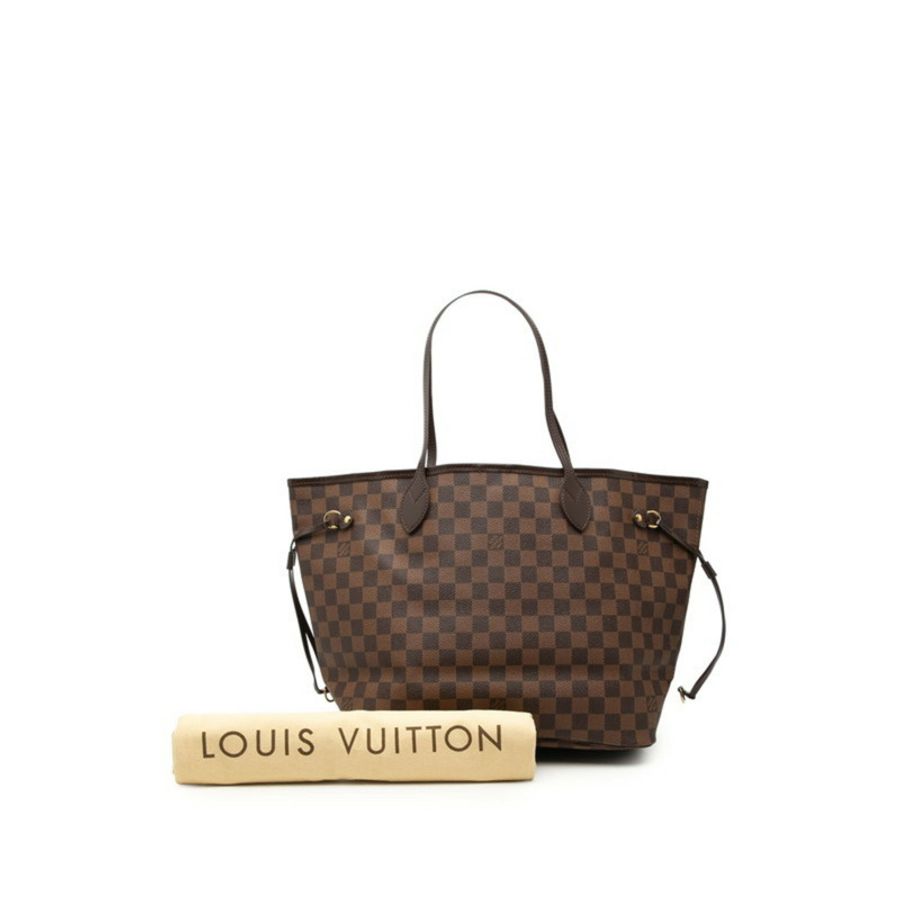 路易威登 Damier Neverfull MM 手提單肩包 N40599 棕色皮革 女士 LOUIS VUITTON-6