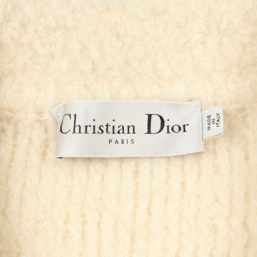 Christian Dior Caro 針織衫 其他外套 214V44AM114 羊毛 米色 黑色 二手 女款-2