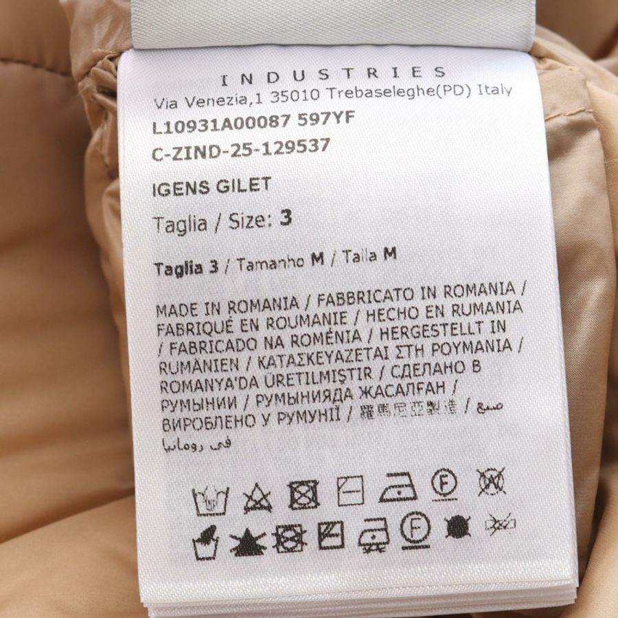 MONCLER IGENS 羽絨背心無袖外套 1A00087597YF2223 尼龍 米色 全新 #3-4