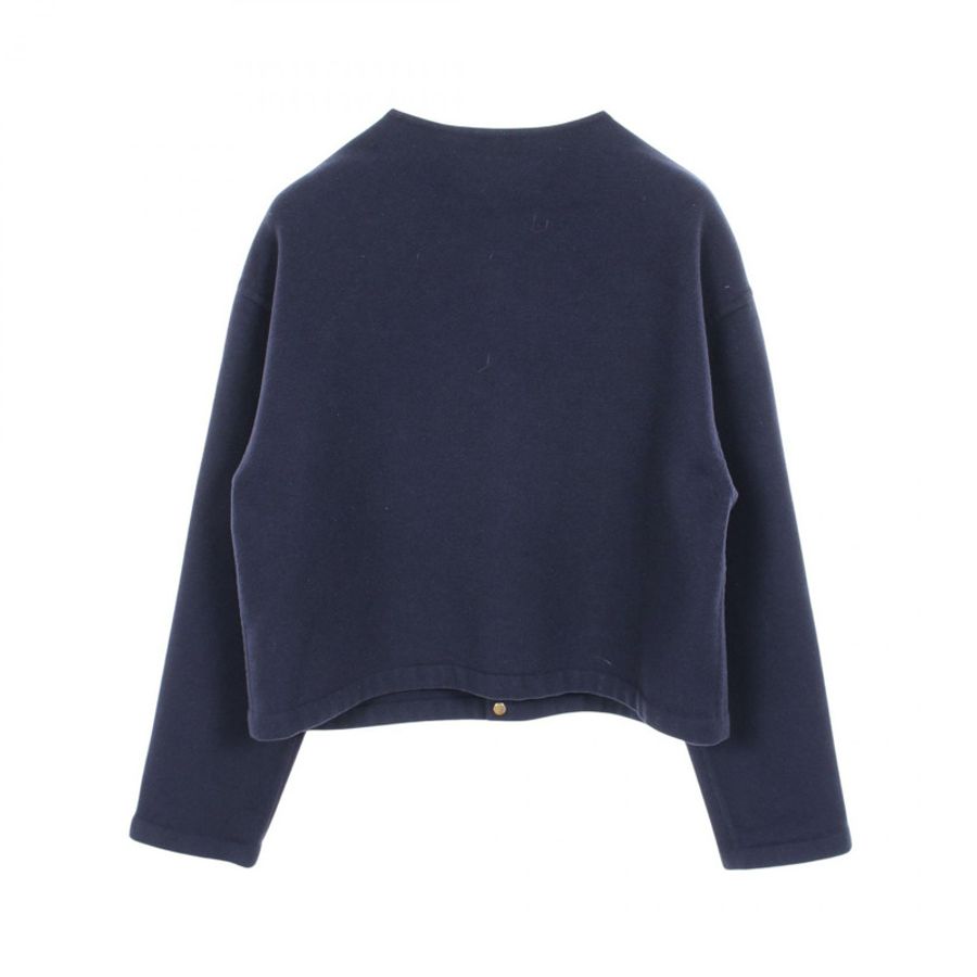 CELINE Sulky刺繡無色夾克 2V41E6700 羊絨海軍藍 二手 女款-1