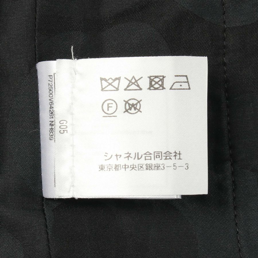 香奈兒 COCO 標誌紐扣亮片斜紋軟呢外套 無色外套 P72500V64261 尼龍棉/聚酯纖維 黑色 多色-3