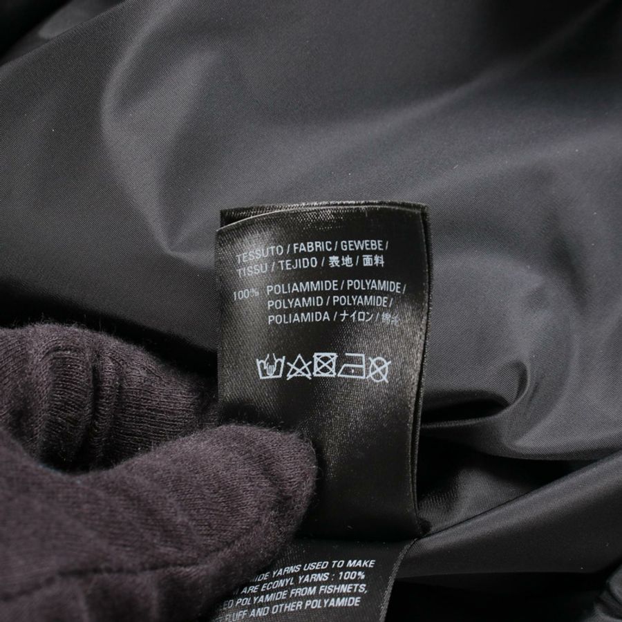 BALENCIAGA 標誌印花連帽衫 其他夾克 尼龍 黑色 二手 男款-4