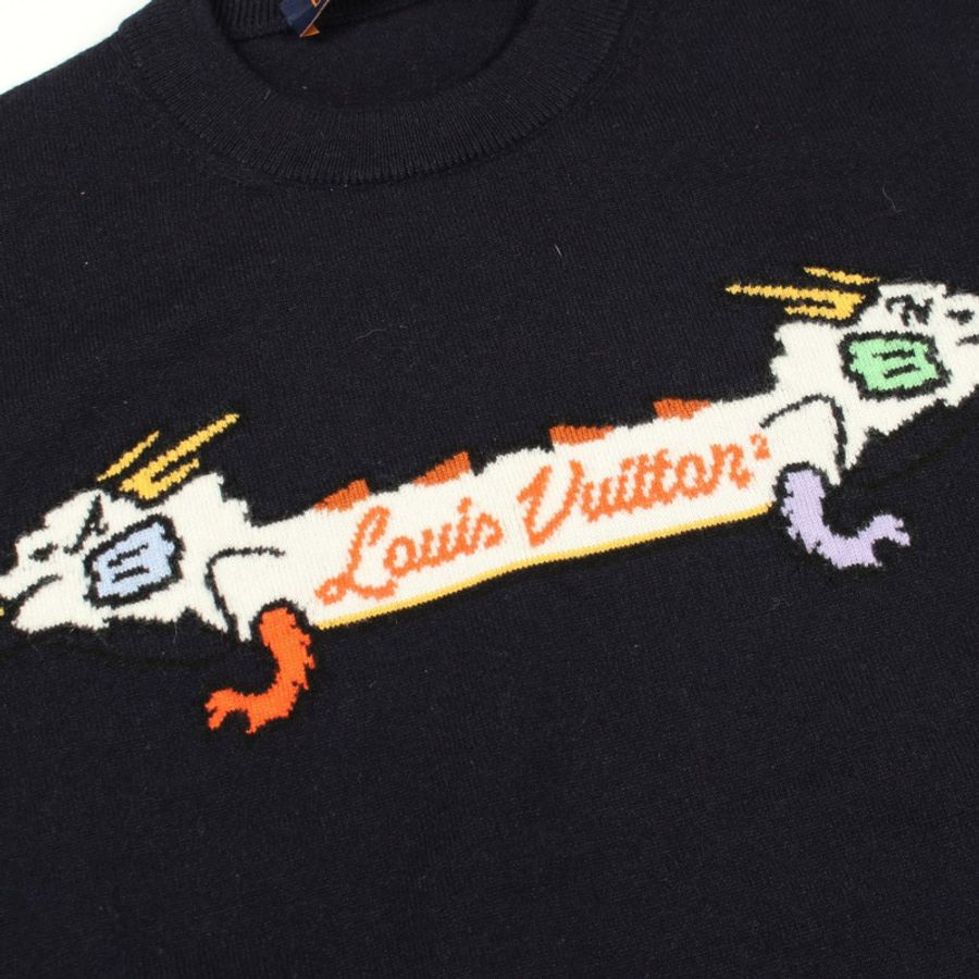 LOUIS VUITTON NIGO 嵌花提花龍圖案針織衫 RM221M DLB #XS-7