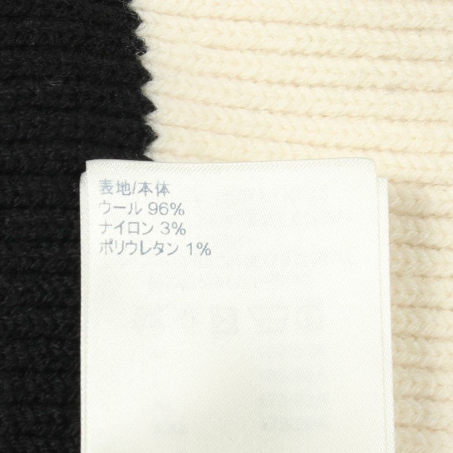 路易威登 (LOUIS VUITTON) 邊框針織毛衣 RM212W GB9 FLKL12 羊毛 黑白 二手 #S-3