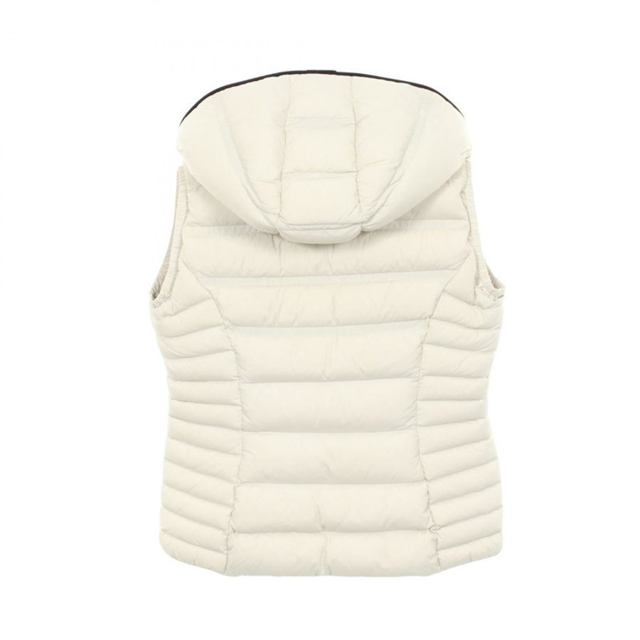 MONCLER ALITERSE 連帽羽絨背心 無袖 1A00022 尼龍 白色 黑色 二手 #0-1