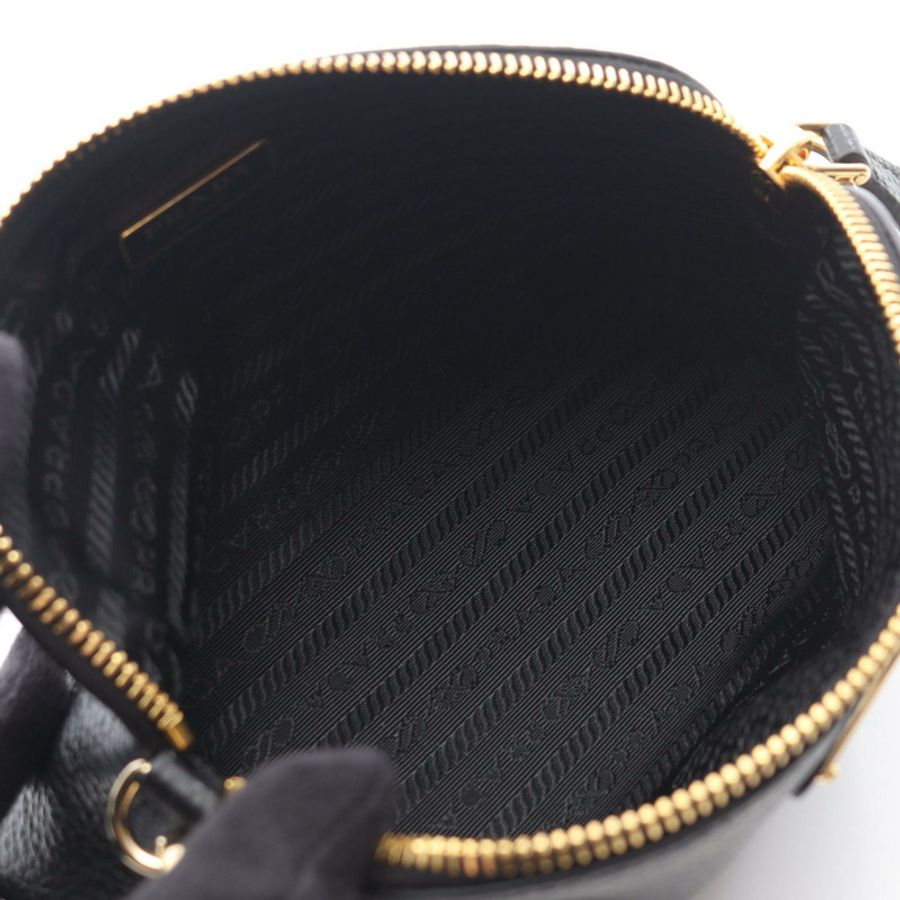 PRADA VIT.DAINO SOFT 單肩包 1NF0622DKVF0002 黑色真皮 全新 女士-2