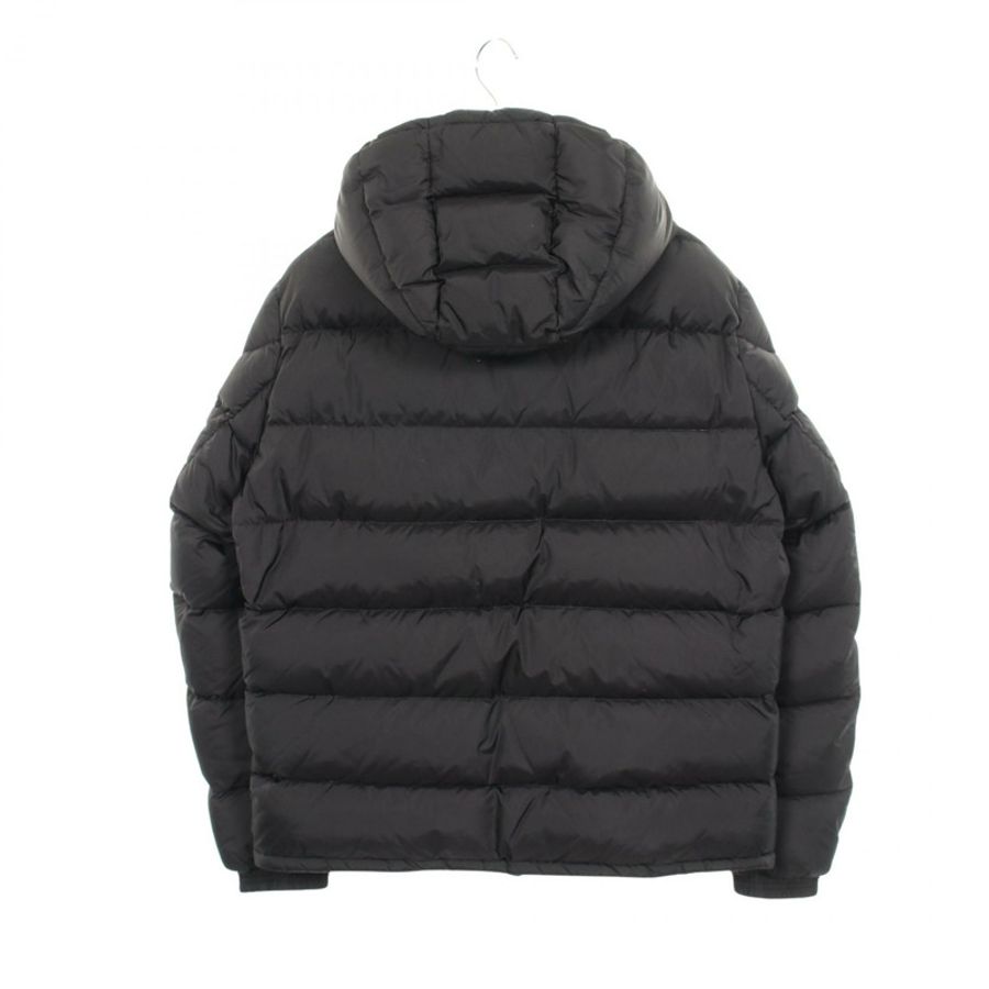 MONCLER AITON Logo 連帽羽絨外套 4188405 尼龍 黑色 二手 男款 #3-1