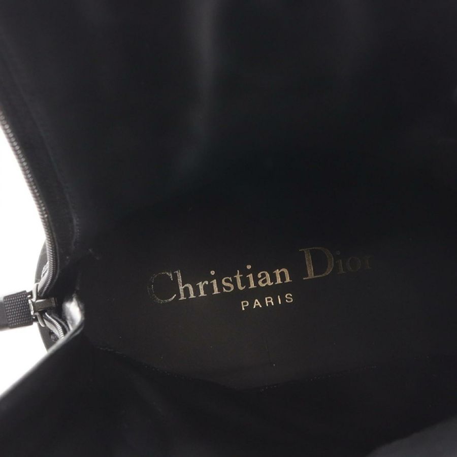 Christian Dior D-UNIT Cannage 黑色皮革靴 #38 二手女款-4