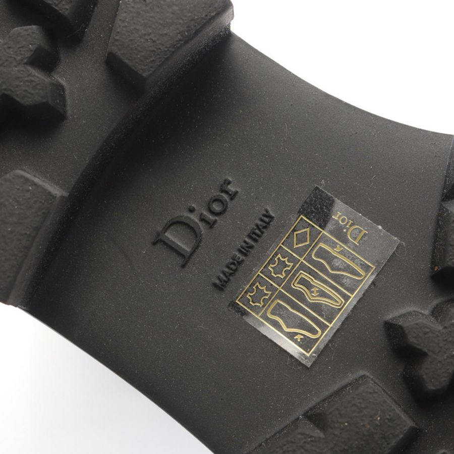 Christian Dior D-UNIT Cannage 黑色皮革靴 #38 二手女款-5