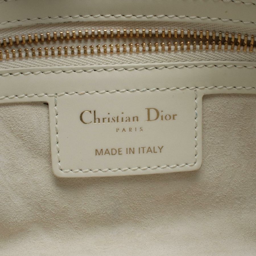 Dior DIORTRAVEL Nomad Pouch Cannage 肩背包 白色二手皮革斜背包-3