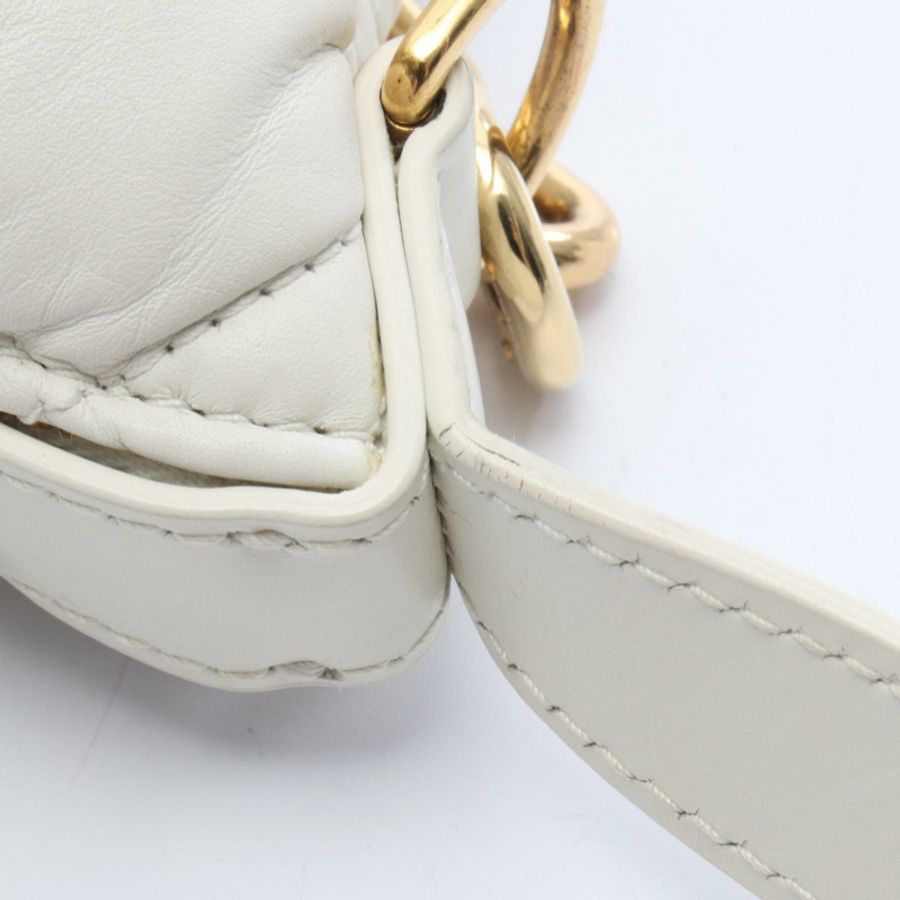 Dior DIORTRAVEL Nomad Pouch Cannage 肩背包 白色二手皮革斜背包-5