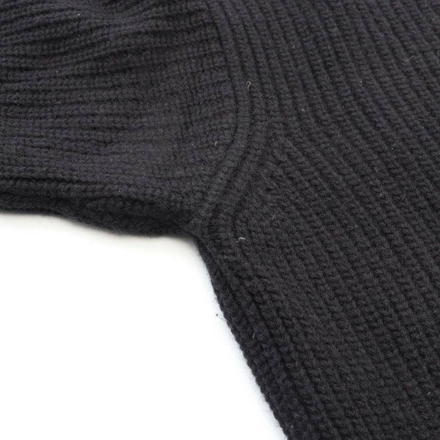 CELINE Logo Oversized 羅紋針織衫 2A19R423P 羊毛 黑色 #M 二手男款-6