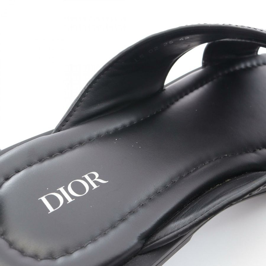 Christian Dior Alias Oblique涼鞋 #42 黑色真皮男鞋 二手-9