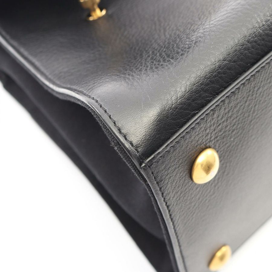 SAINT LAURENT PARIS MUSE TO 單肩斜背包 368229 黑色皮革 二手-4