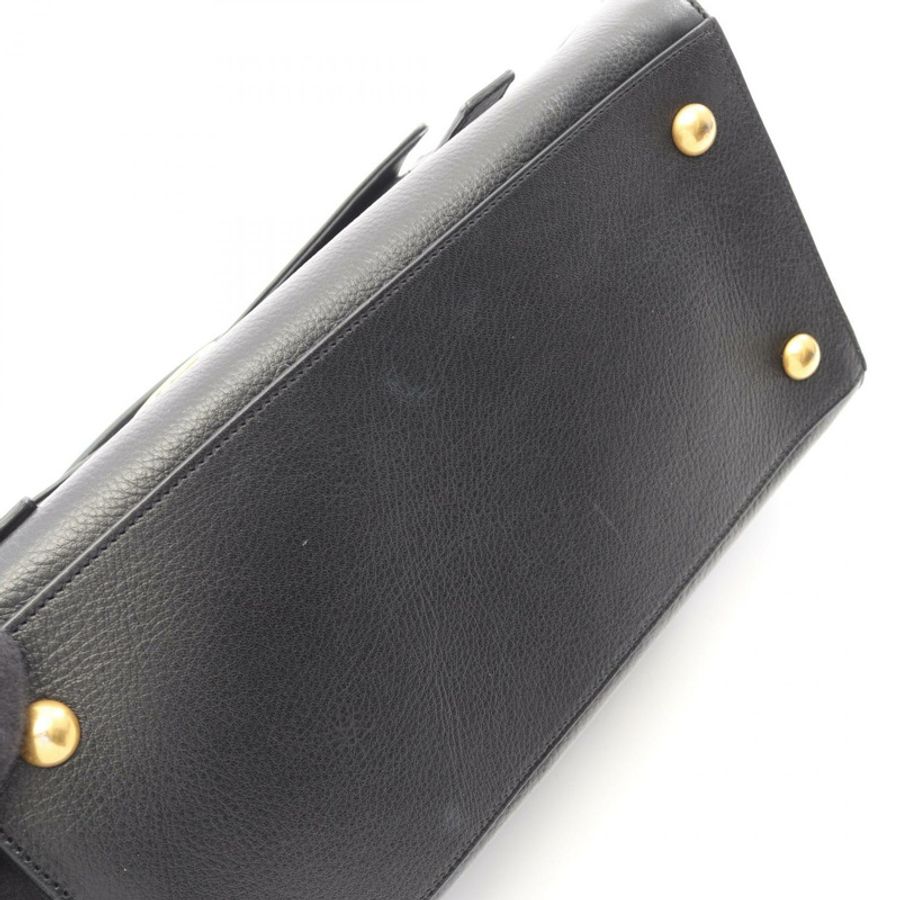 SAINT LAURENT PARIS MUSE TO 單肩斜背包 368229 黑色皮革 二手-5