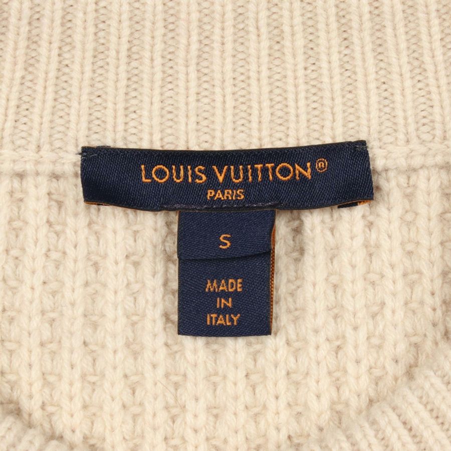 路易威登 (LOUIS VUITTON) 圓領鏈條針織衫 RW232WB DWF 羊毛羊絨混紡二手 S 碼-2