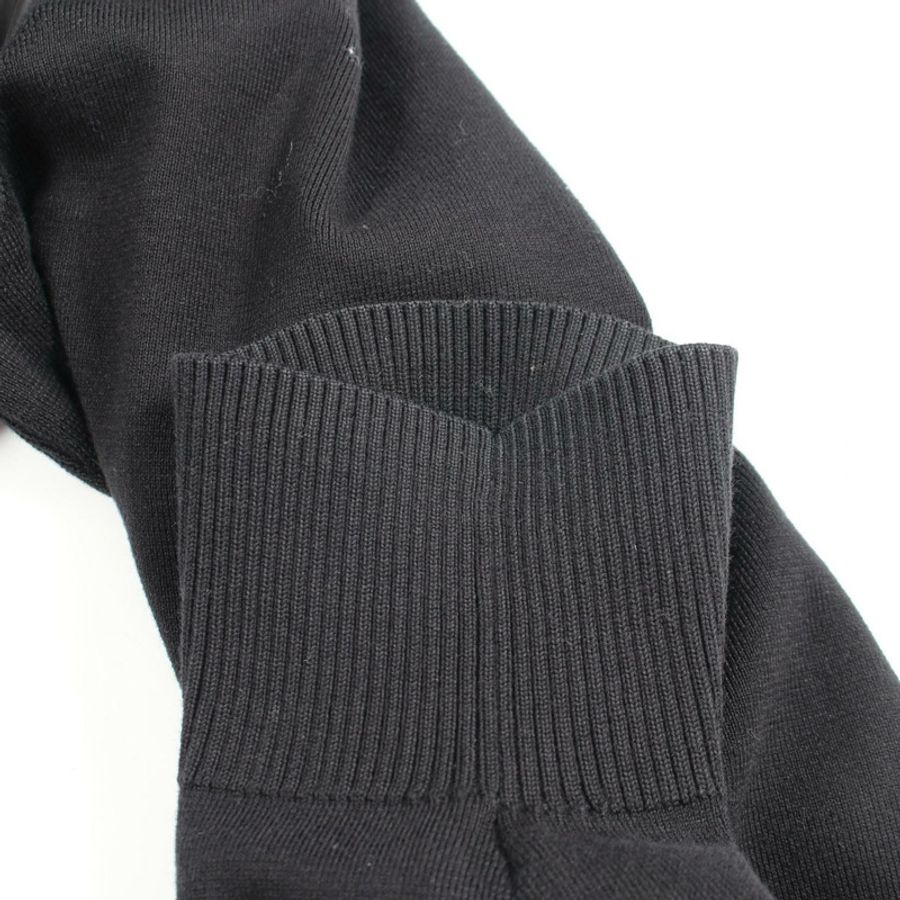 MONCLER 針織拼接拉鍊連帽衫 其他外套 尼龍棉 黑色 二手 男款-6