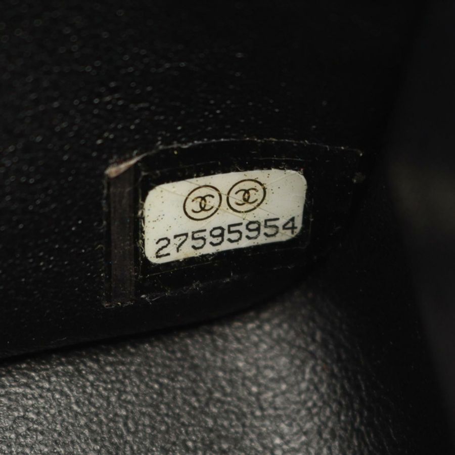 香奈兒 (CHANEL) 人字紋 V 字縫線迷你肩背包 A35200 羊皮 黑色 二手 金色五金 CC-4