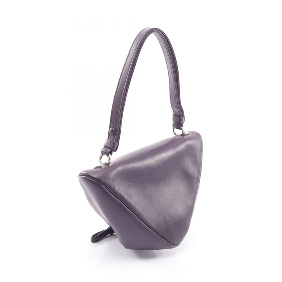 PRADA 三角形單肩斜背包 1BA315 紫色皮革二手女款-1