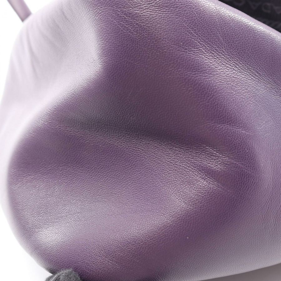 PRADA 三角形單肩斜背包 1BA315 紫色皮革二手女款-4
