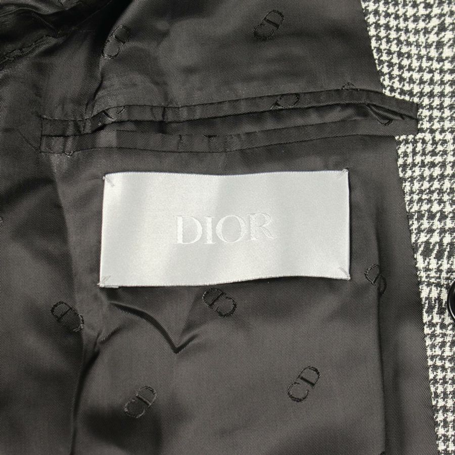 Dior 千鳥格其他羊毛大衣,黑白兩色,二手女裝-2