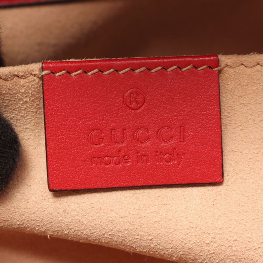 GUCCI GG Marmont 單背包 446744 紅色皮革 二手 女士-3