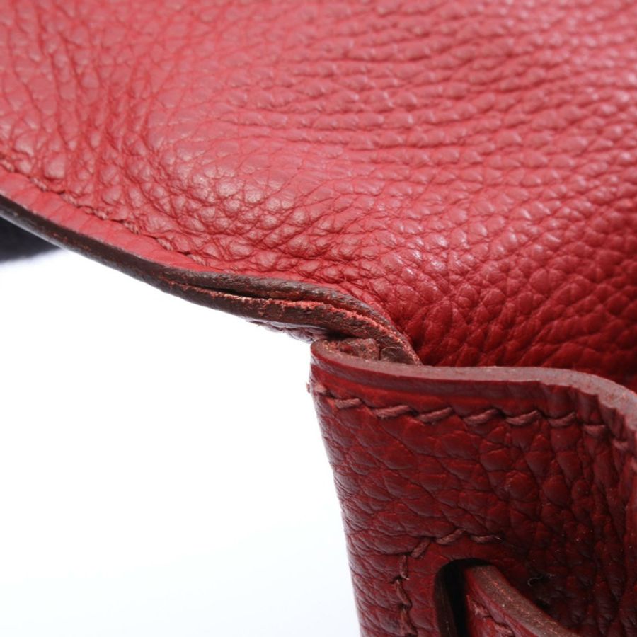 愛馬仕 Kelly 25 內縫肩帶手提包 M Togo 紅色加蘭士色 SHW-6
